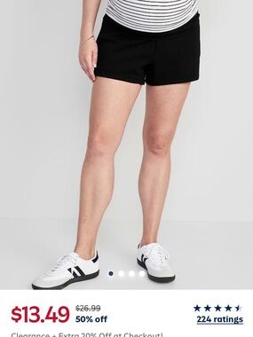 Old Navy Maternity Black High-Waist Women's Athletic Shorts